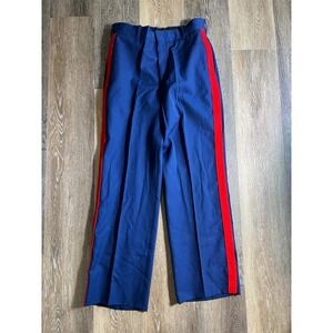 DSCP USMC Marine Corps Dress Blue Trousers Red Blood Stripe 34R Blue Shade 2319